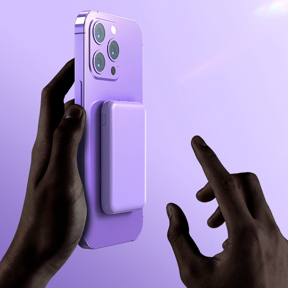 KJ501 5000mAh Magnetic Power Bank for iPhone 12 / 13 Series Wireless Charger Mini Portable Phone Charger