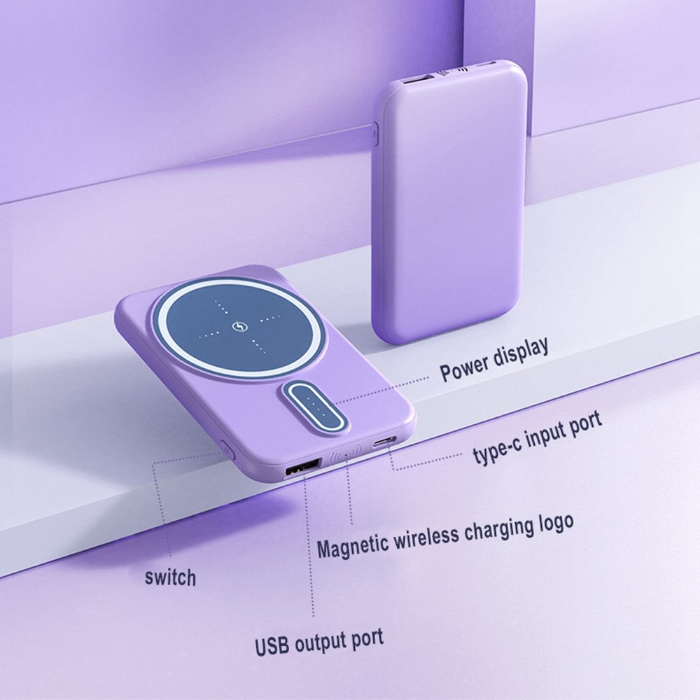KJ501 5000mAh Magnetic Power Bank for iPhone 12 / 13 Series Wireless Charger Mini Portable Phone Charger