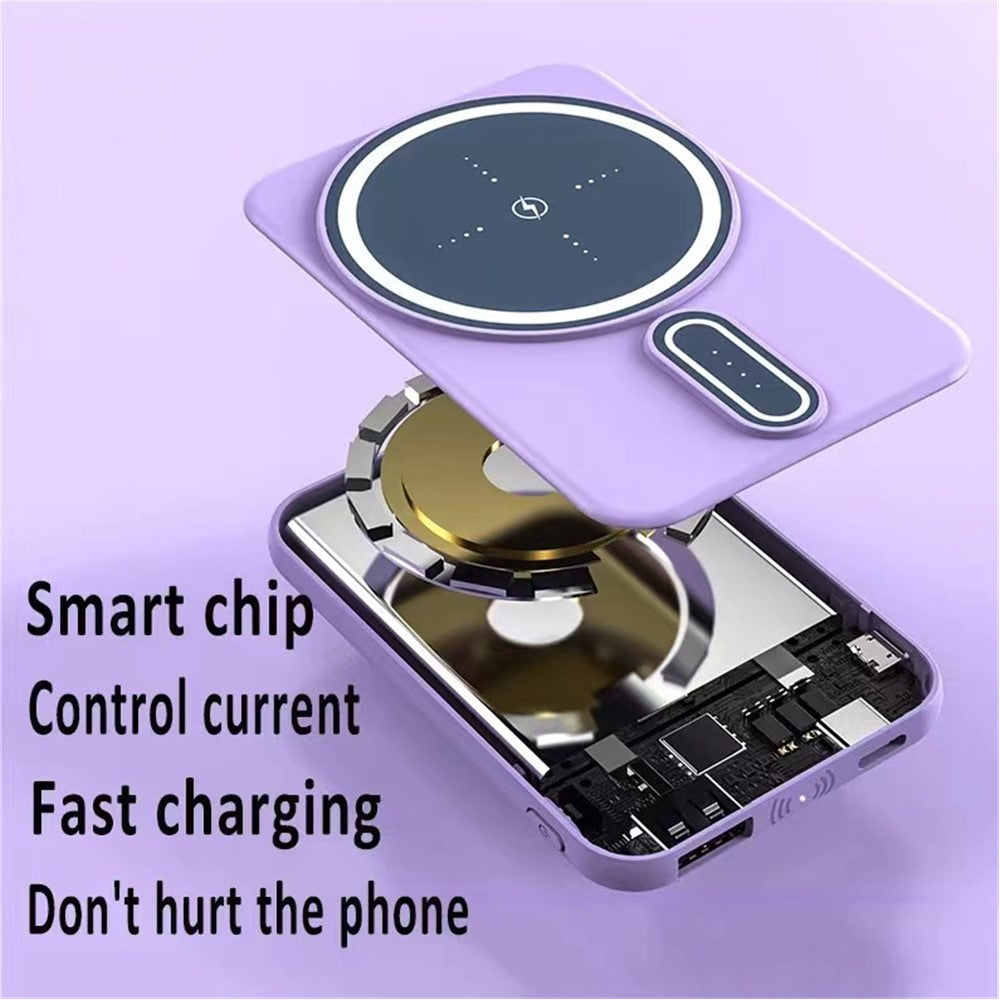 KJ501 5000mAh Magnetic Power Bank for iPhone 12 / 13 Series Wireless Charger Mini Portable Phone Charger