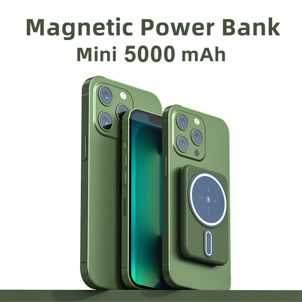 KJ501 5000mAh Magnetic Power Bank for iPhone 12 / 13 Series Wireless Charger Mini Portable Phone Charger