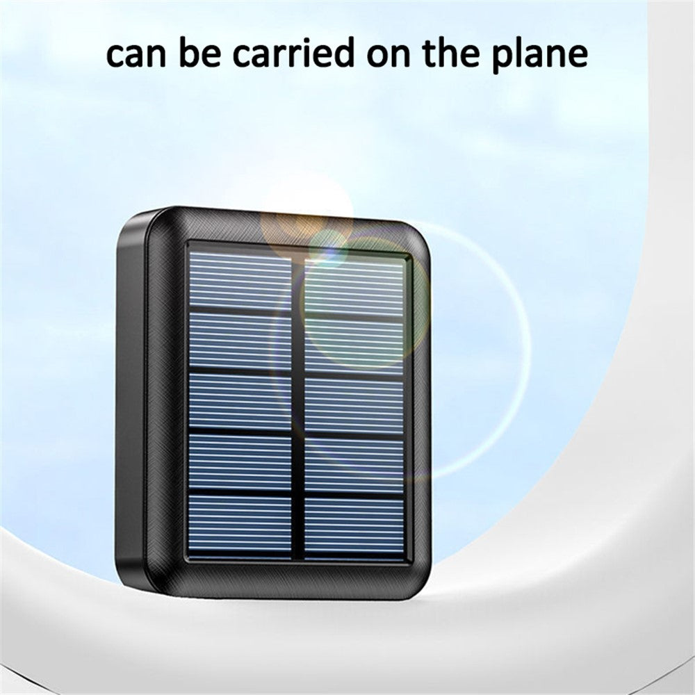 YM-384 10000mAh Portable Solar Charger Phone Power Bank Fast Charging Battery with Cable