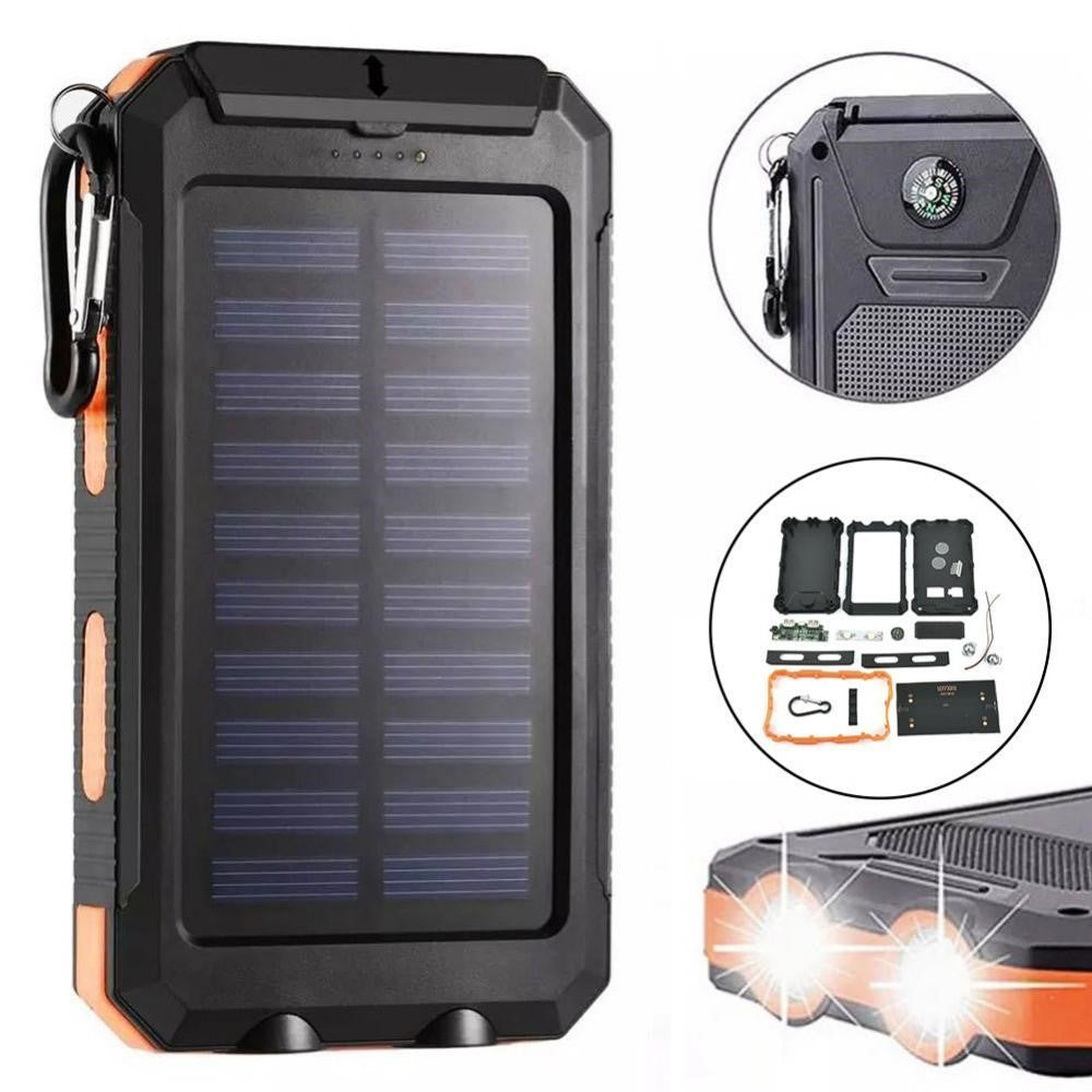 10000mAh Solar Power Bank Portable Phone Charger External Battery Pack (A-Grade Battery Cell)