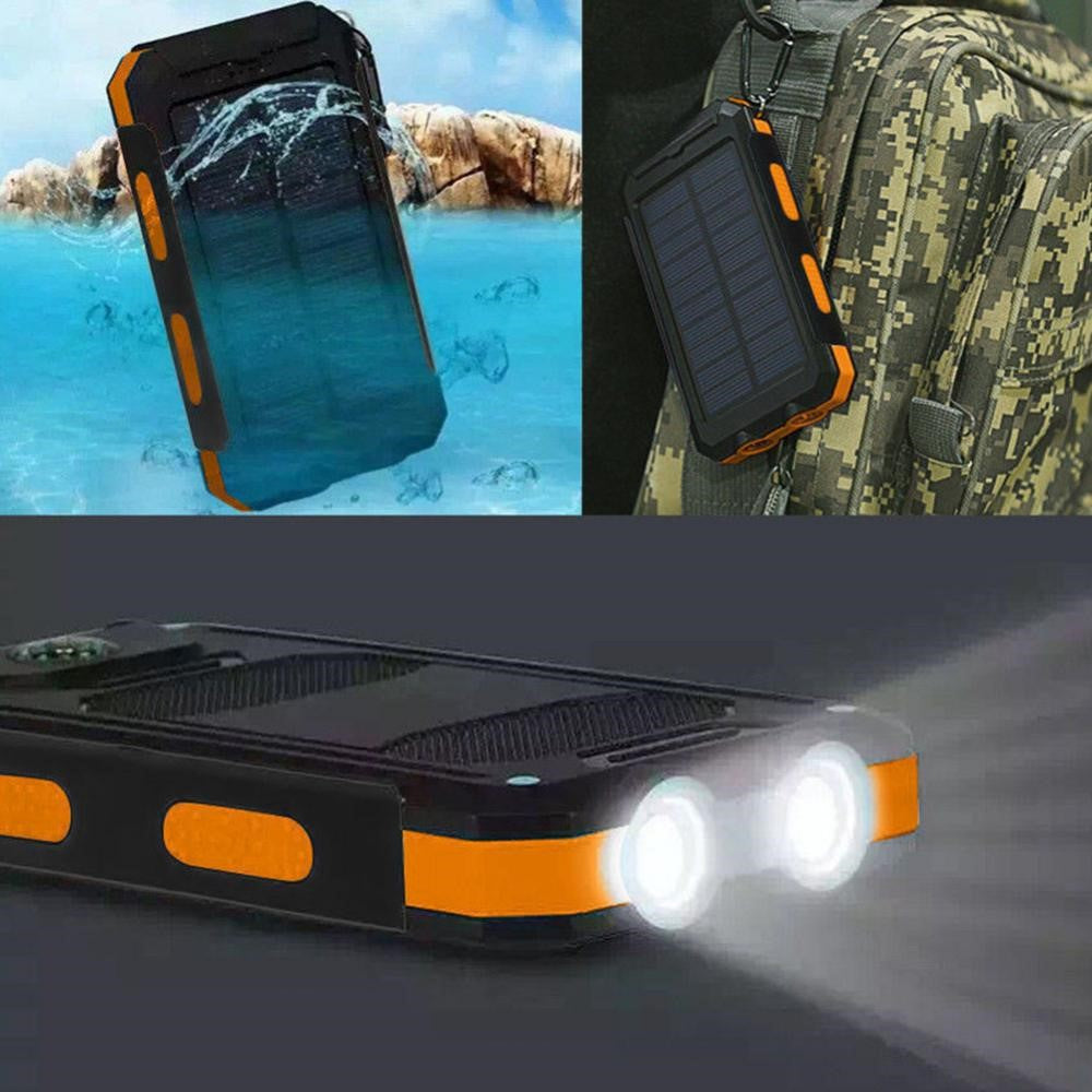10000mAh Solar Power Bank Portable Phone Charger External Battery Pack (A-Grade Battery Cell)