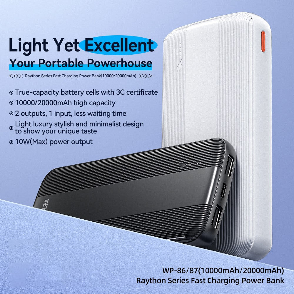 WEKOME WP-86 Raython Series Portable Charger Power Bank 10000mAh External Battery Pack