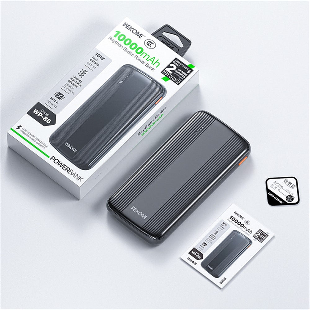 WEKOME WP-86 Raython Series Portable Charger Power Bank 10000mAh External Battery Pack