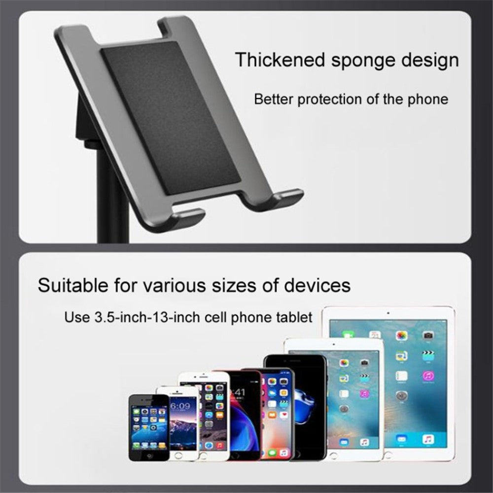 P1 Universal Tablet Stand Adjustable Height Desktop Phone Holder with Slot for iPhone 16 / 16 Plus / 16 Pro / 16 Pro Max