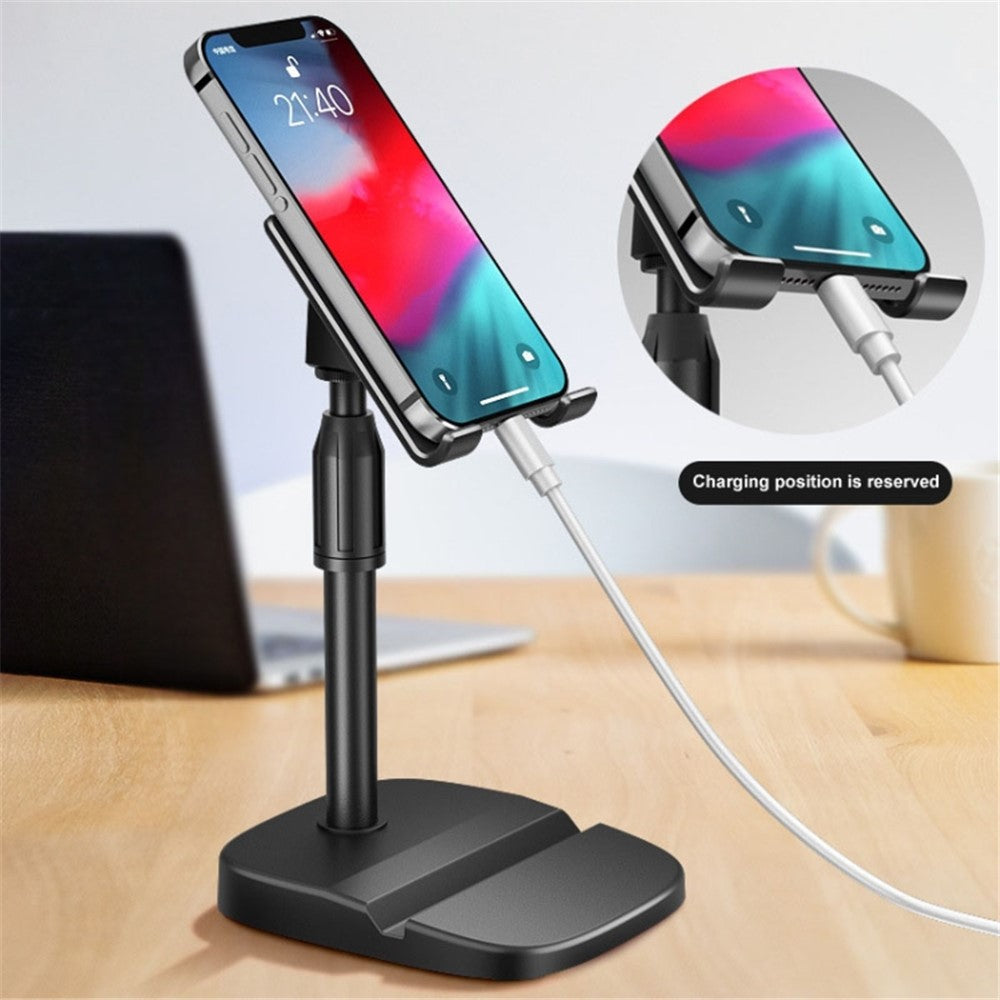 P1 Universal Tablet Stand Adjustable Height Desktop Phone Holder with Slot for iPhone 16 / 16 Plus / 16 Pro / 16 Pro Max