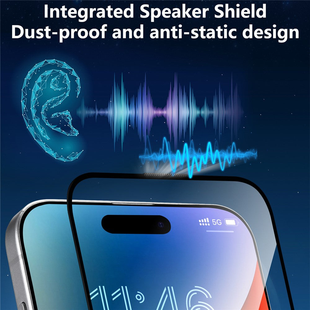 iPhone 17 Air 2.5D Anti-Spy Full Screen Protector High Aluminium-Silicon Glass Film