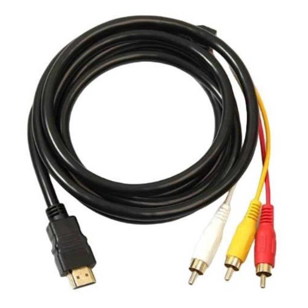 1.5m HD to 3 RCA Adapter Cable for HDTV AV Converter Support 1080P Resolution