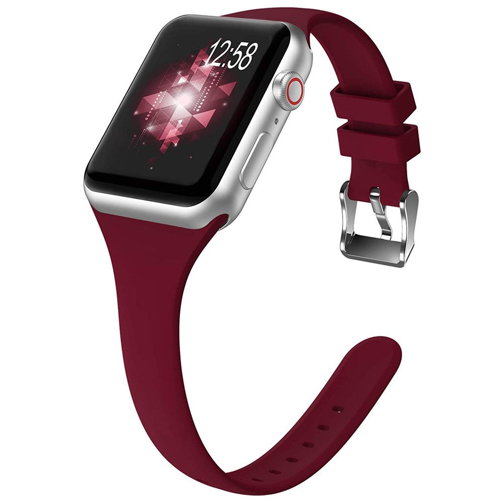 Apple Watch Series 11 10 42mm / 9 8 7 41mm / SE3 SE2 SE 6 5 4 40mm / 3 2 1 38mm Band Soft Silicone Watch Strap