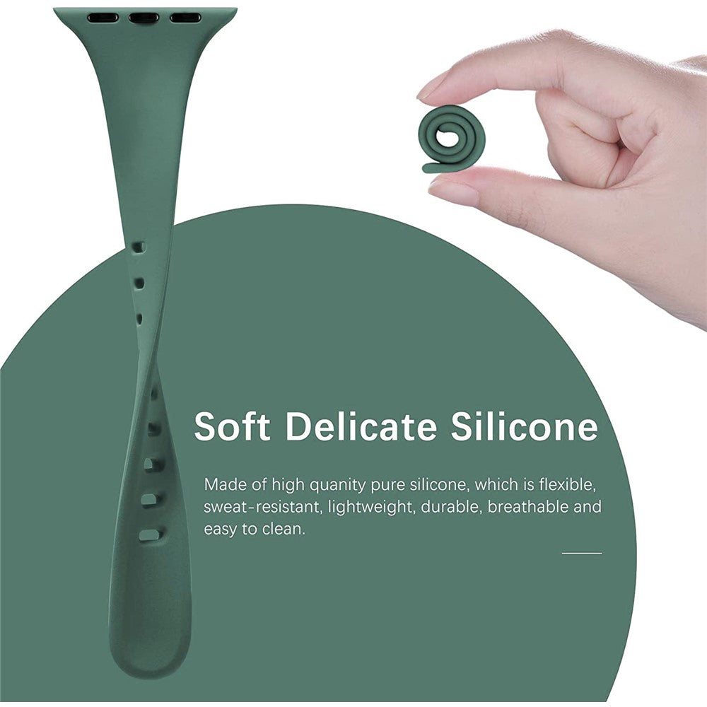 Apple Watch Series 11 10 42mm / 9 8 7 41mm / SE3 SE2 SE 6 5 4 40mm / 3 2 1 38mm Band Soft Silicone Watch Strap