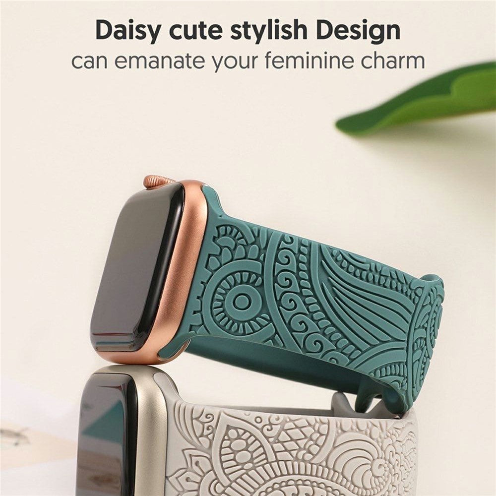 Silicone Strap for Apple Watch Ultra 3 2 1 49mm / Series 11 10 46mm / 9 8 7 45mm / SE3 SE2 SE 6 5 4 44mm / 3 2 1 42mm