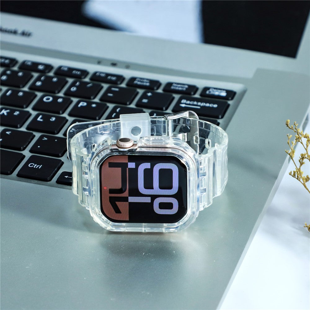 Integrated TPU Strap + Watch Case for Apple Watch Series 10 46mm / Ultra 2 / Ultra 49mm / 9 8 7 45mm / SE (2023) SE (2022) SE 6 5 4 44mm / 3 2 1 42mm