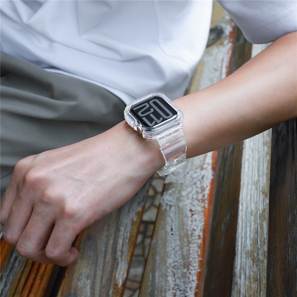 Integrated TPU Strap + Watch Case for Apple Watch Series 10 46mm / Ultra 2 / Ultra 49mm / 9 8 7 45mm / SE (2023) SE (2022) SE 6 5 4 44mm / 3 2 1 42mm