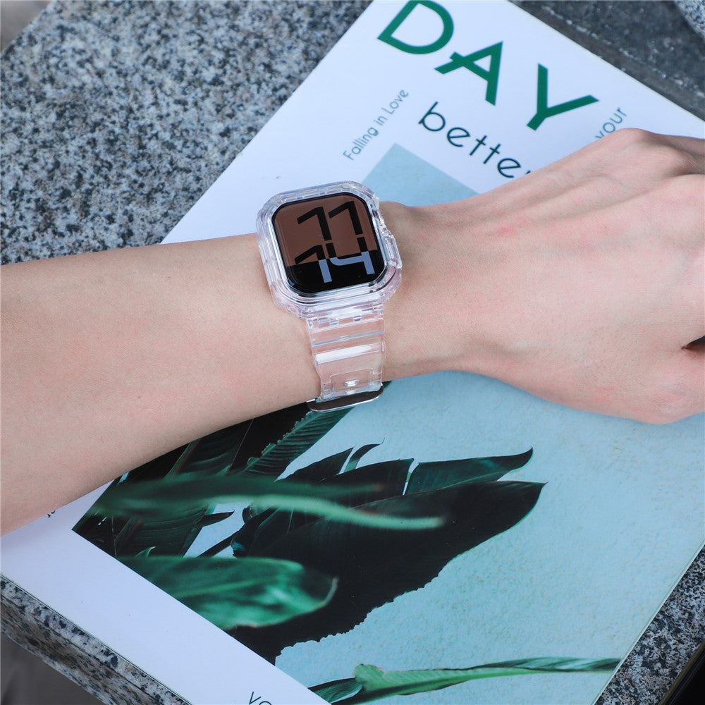 Integrated TPU Strap + Watch Case for Apple Watch Series 10 46mm / Ultra 2 / Ultra 49mm / 9 8 7 45mm / SE (2023) SE (2022) SE 6 5 4 44mm / 3 2 1 42mm