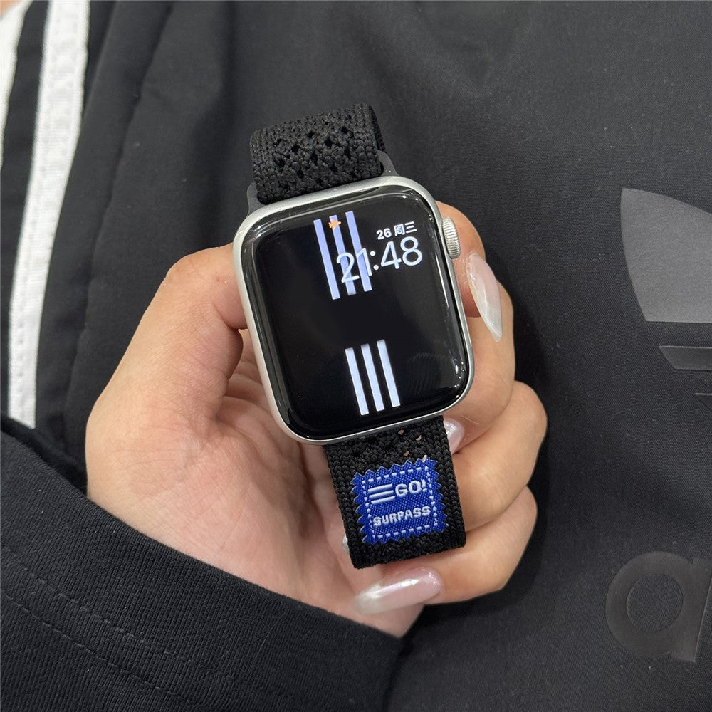 Watch Band For Apple Watch Ultra 3 2 1 49mm / Series 11 10 46mm / 9 8 7 45mm / SE3 SE2 SE 6 5 4 44mm / 3 2 1 42mm Nylon Sport Breathable Strap