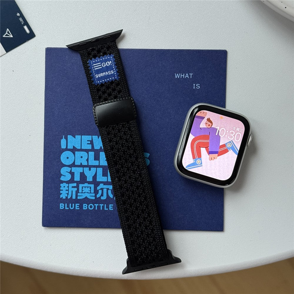 Watch Band For Apple Watch Ultra 3 2 1 49mm / Series 11 10 46mm / 9 8 7 45mm / SE3 SE2 SE 6 5 4 44mm / 3 2 1 42mm Nylon Sport Breathable Strap