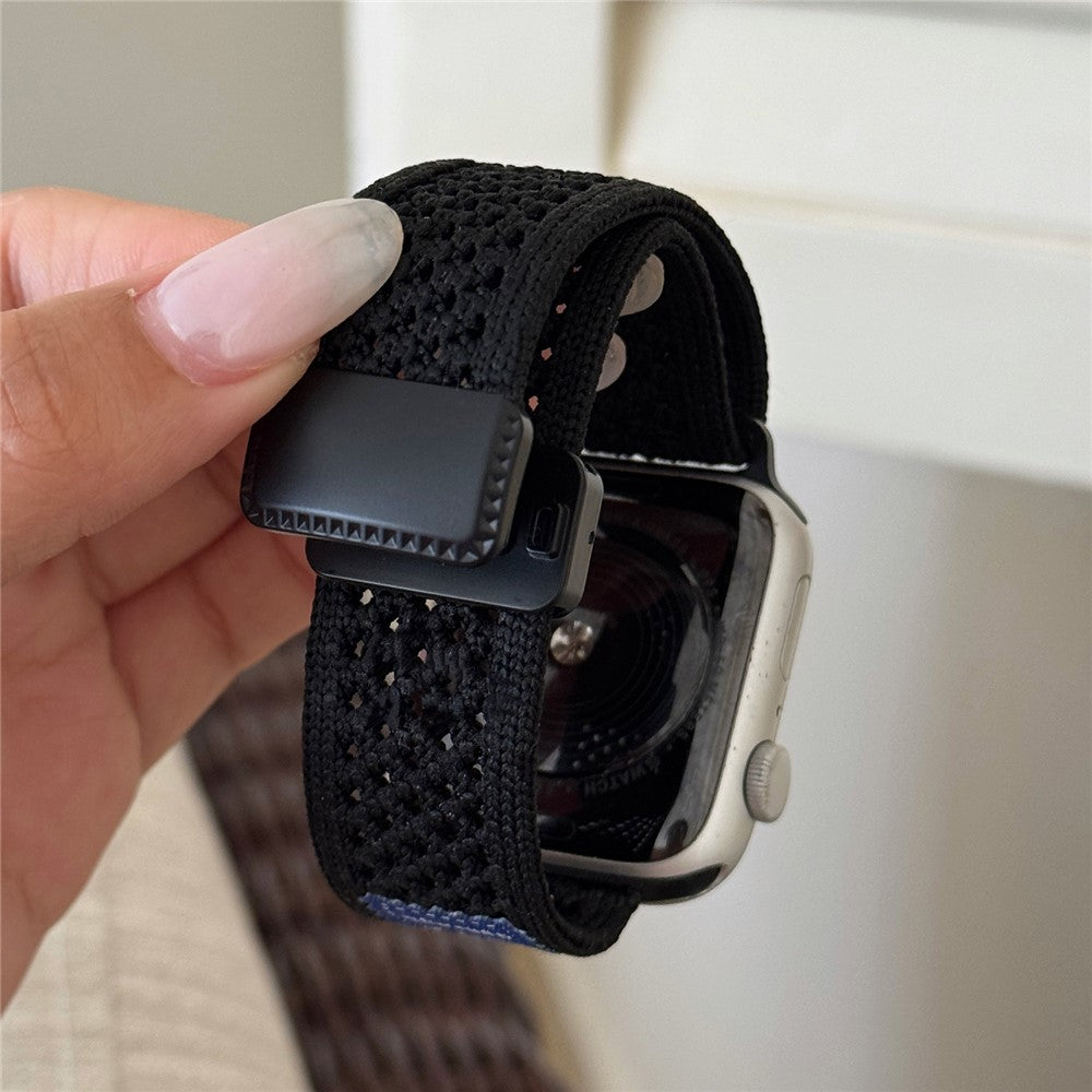 Watch Band For Apple Watch Ultra 3 2 1 49mm / Series 11 10 46mm / 9 8 7 45mm / SE3 SE2 SE 6 5 4 44mm / 3 2 1 42mm Nylon Sport Breathable Strap