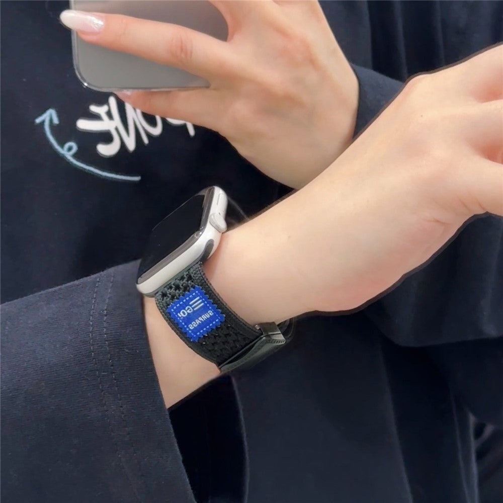 Watch Band For Apple Watch Ultra 3 2 1 49mm / Series 11 10 46mm / 9 8 7 45mm / SE3 SE2 SE 6 5 4 44mm / 3 2 1 42mm Nylon Sport Breathable Strap