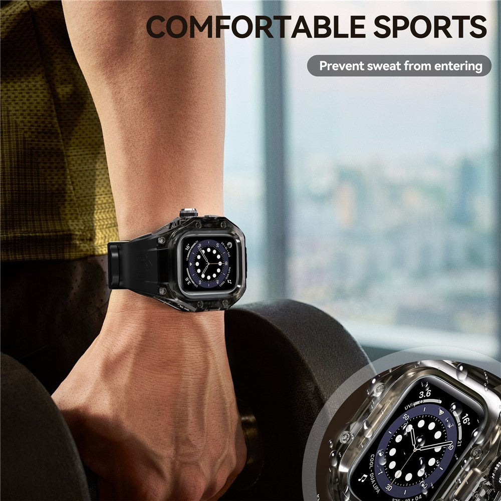 SHELLBOX For Apple Watch Series 10 42mm IP68 Waterproof Integrated Watch Case with Silicone Watch Strap