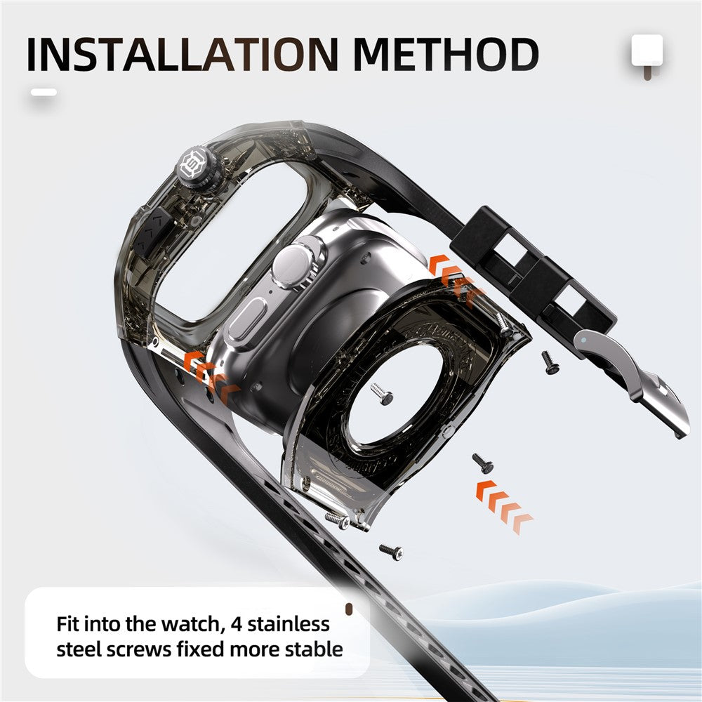 SHELLBOX For Apple Watch Series 10 42mm IP68 Waterproof Integrated Watch Case with Silicone Watch Strap