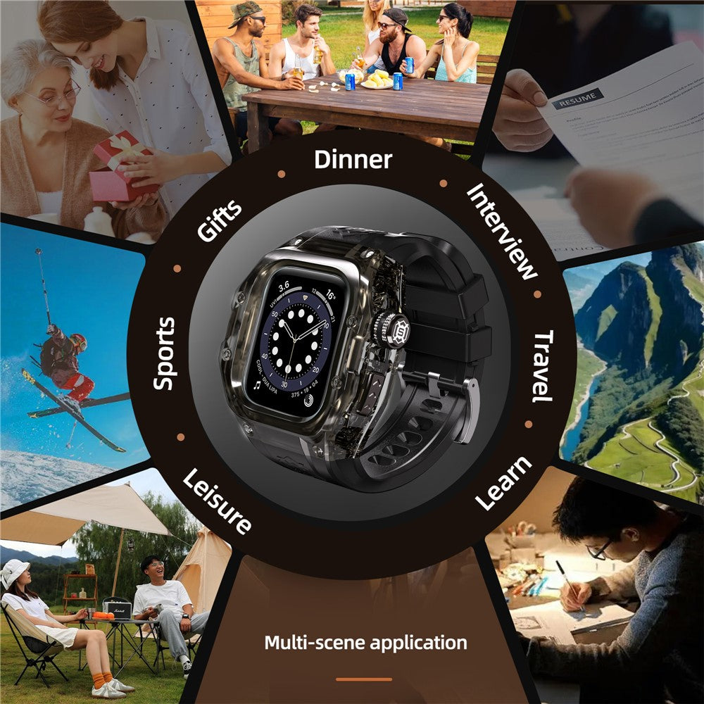 SHELLBOX For Apple Watch Series 10 42mm IP68 Waterproof Integrated Watch Case with Silicone Watch Strap