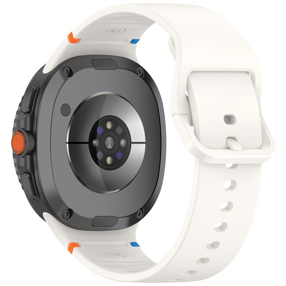 Watch Band for Samsung Galaxy Watch8 44mm / 40mm / Watch8 Classic 46mm Stitching Line Decor Silicone Strap, Size L