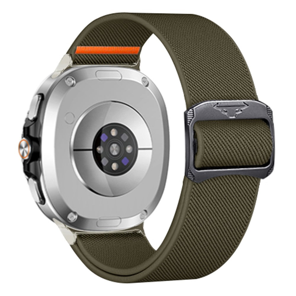 Nylon Watch Band for Samsung Galaxy Watch8 44mm / 40mm / Watch8 Classic 46mm Elastic Strap with Bull Head Buckle