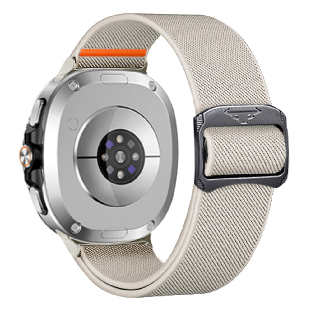 Nylon Watch Band for Samsung Galaxy Watch8 44mm / 40mm / Watch8 Classic 46mm Elastic Strap with Bull Head Buckle