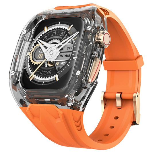 AHASTYLE WE28 For Apple Watch Series 10 42mm Silicone Watch Band with Anti-drop Case