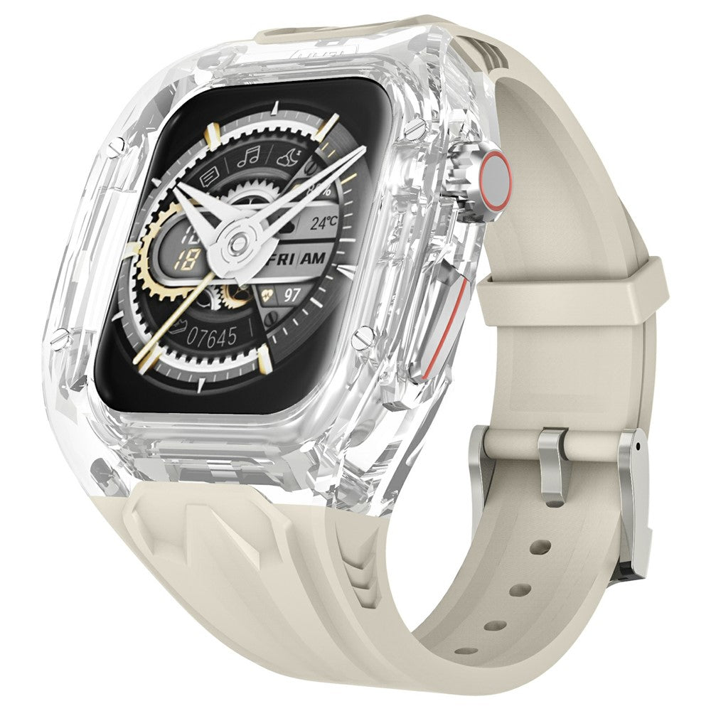 AHASTYLE WE28 For Apple Watch Series 10 42mm Silicone Watch Band with Anti-drop Case