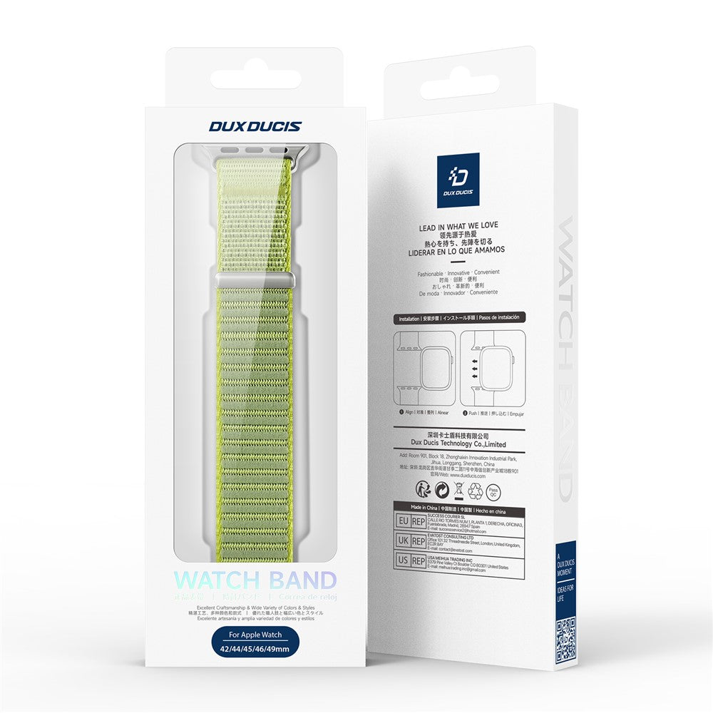 DUX DUCIS YE Series Watch Band For Apple Watch Ultra 3 2 1 49mm / Series 11 10 46mm / 9 8 7 45mm / SE3 SE2 SE 6 5 4 44mm / 3 2 1 42mm Nylon Braided Loop Strap