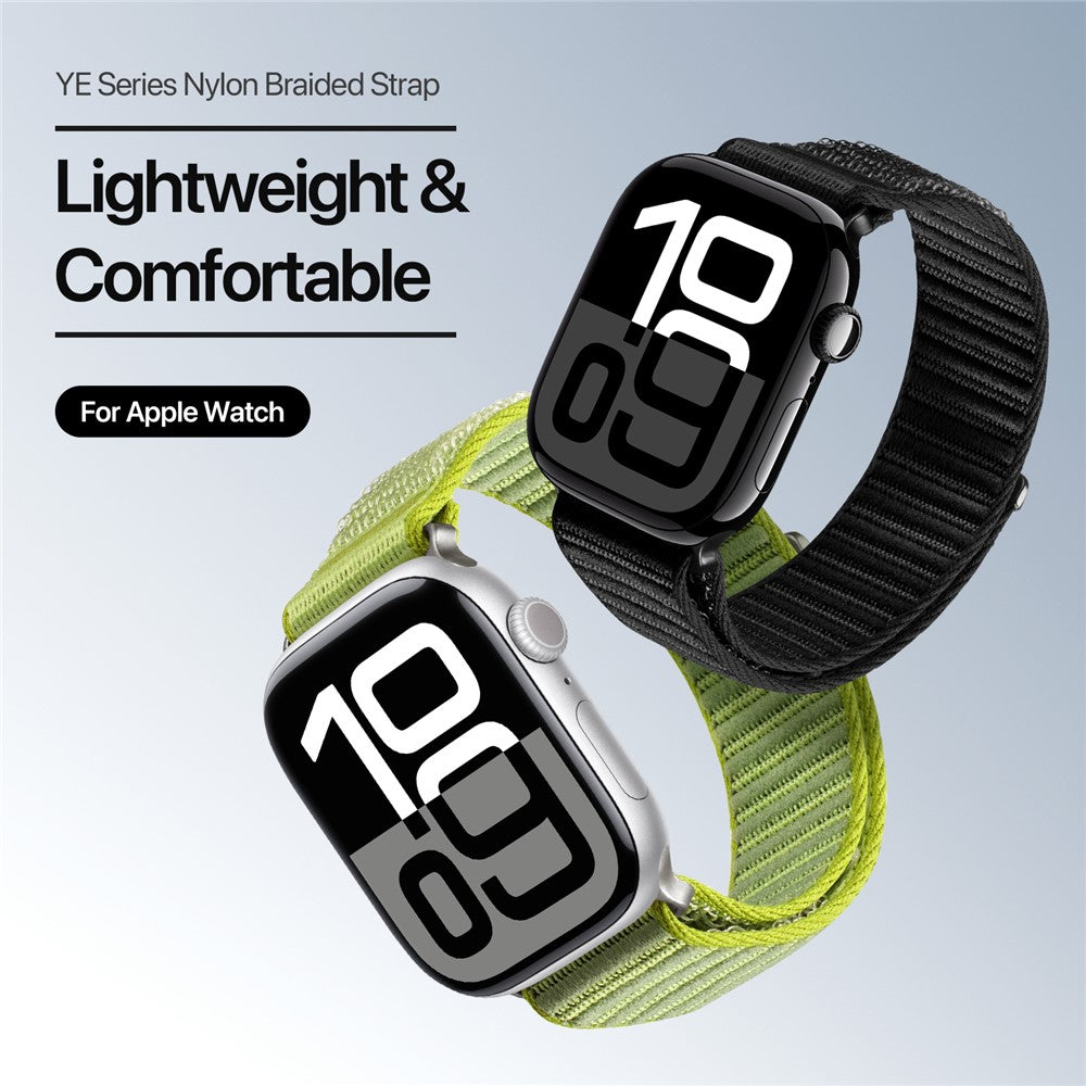 DUX DUCIS YE Series Watch Band For Apple Watch Ultra 3 2 1 49mm / Series 11 10 46mm / 9 8 7 45mm / SE3 SE2 SE 6 5 4 44mm / 3 2 1 42mm Nylon Braided Loop Strap