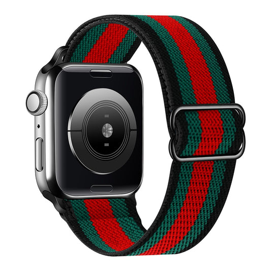 Adjustable Nylon Watch Band Replacement Multi-Color Watch Strap for Apple Watch Ultra 3 2 1 49mm / Series 11 10 46mm / 9 8 7 45mm / SE3 SE2 SE 6 5 4 44mm / 3 2 1 42mm