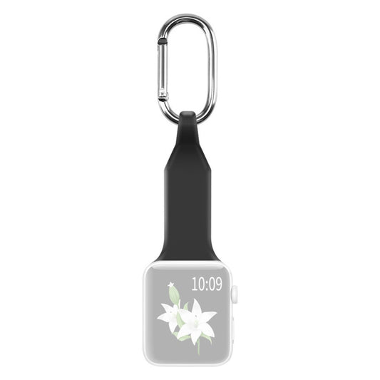 Watch Strap for Apple Watch Series 11 10 42mm / 9 8 7 41mm / SE3 SE2 SE 6 5 4 40mm / 3 2 1 38mm Carabiner Watch Fob Silicone Watch Band