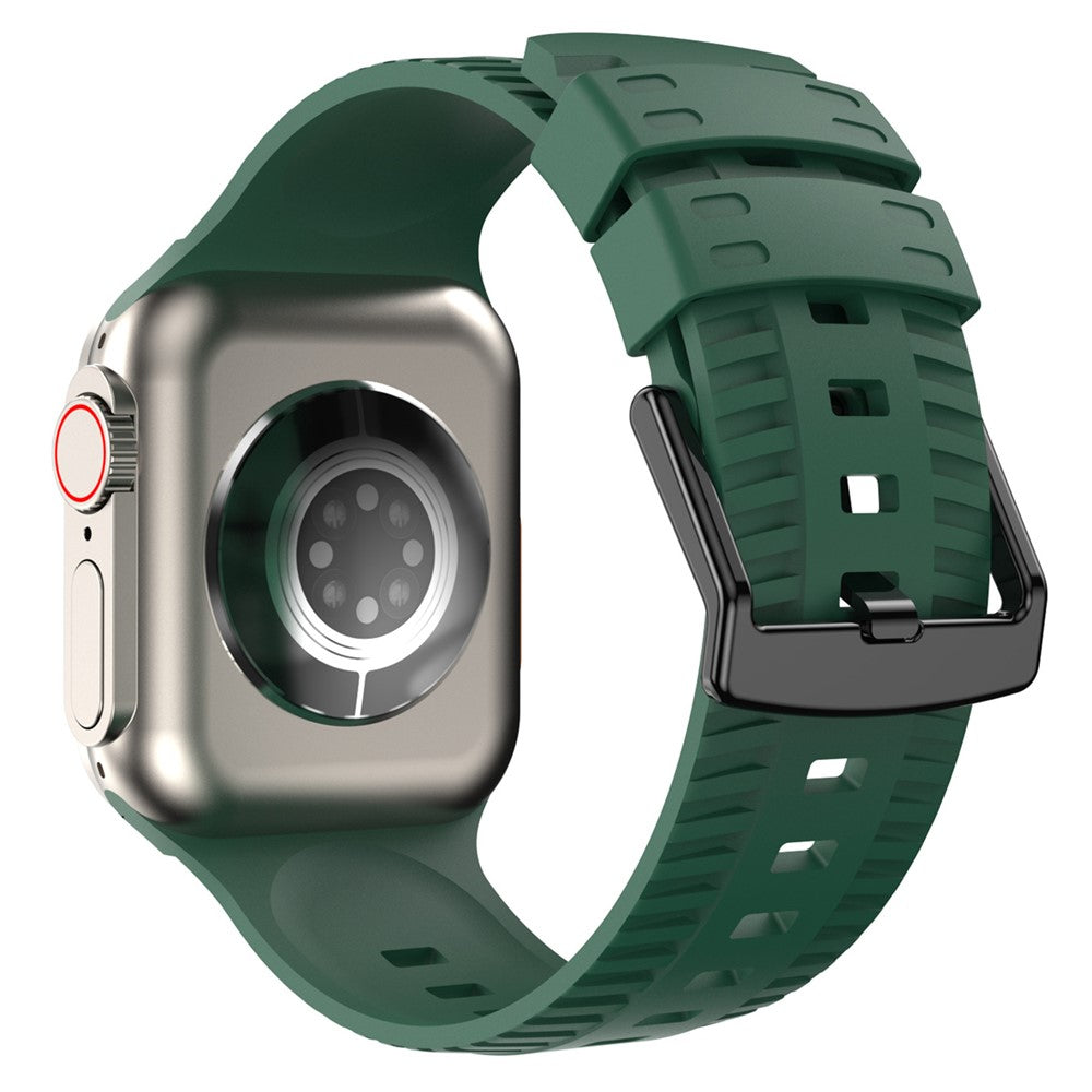 Apple Watch Ultra 3 2 1 49mm / Series 11 10 46mm / 9 8 7 45mm / SE3 SE2 SE 6 5 4 44mm / 3 2 1 42mm Tire Textured Watchband Silicone Watch Strap