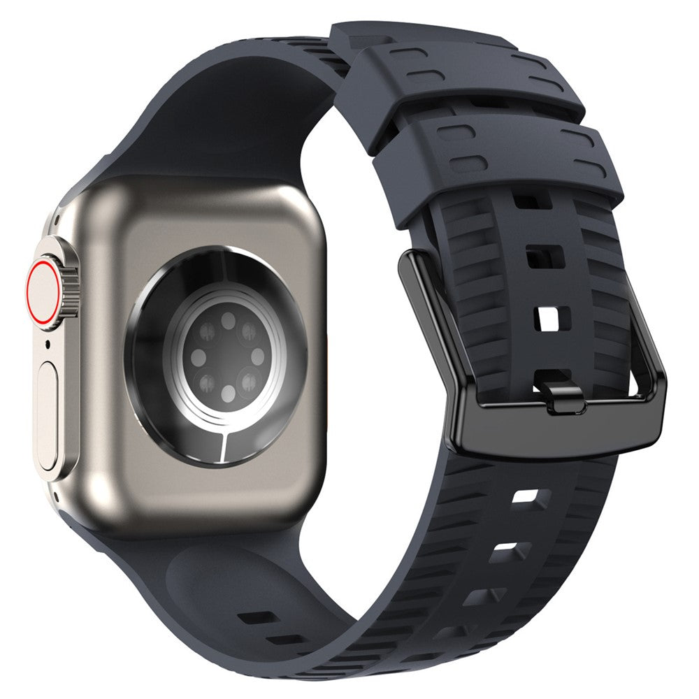 Apple Watch Ultra 3 2 1 49mm / Series 11 10 46mm / 9 8 7 45mm / SE3 SE2 SE 6 5 4 44mm / 3 2 1 42mm Tire Textured Watchband Silicone Watch Strap