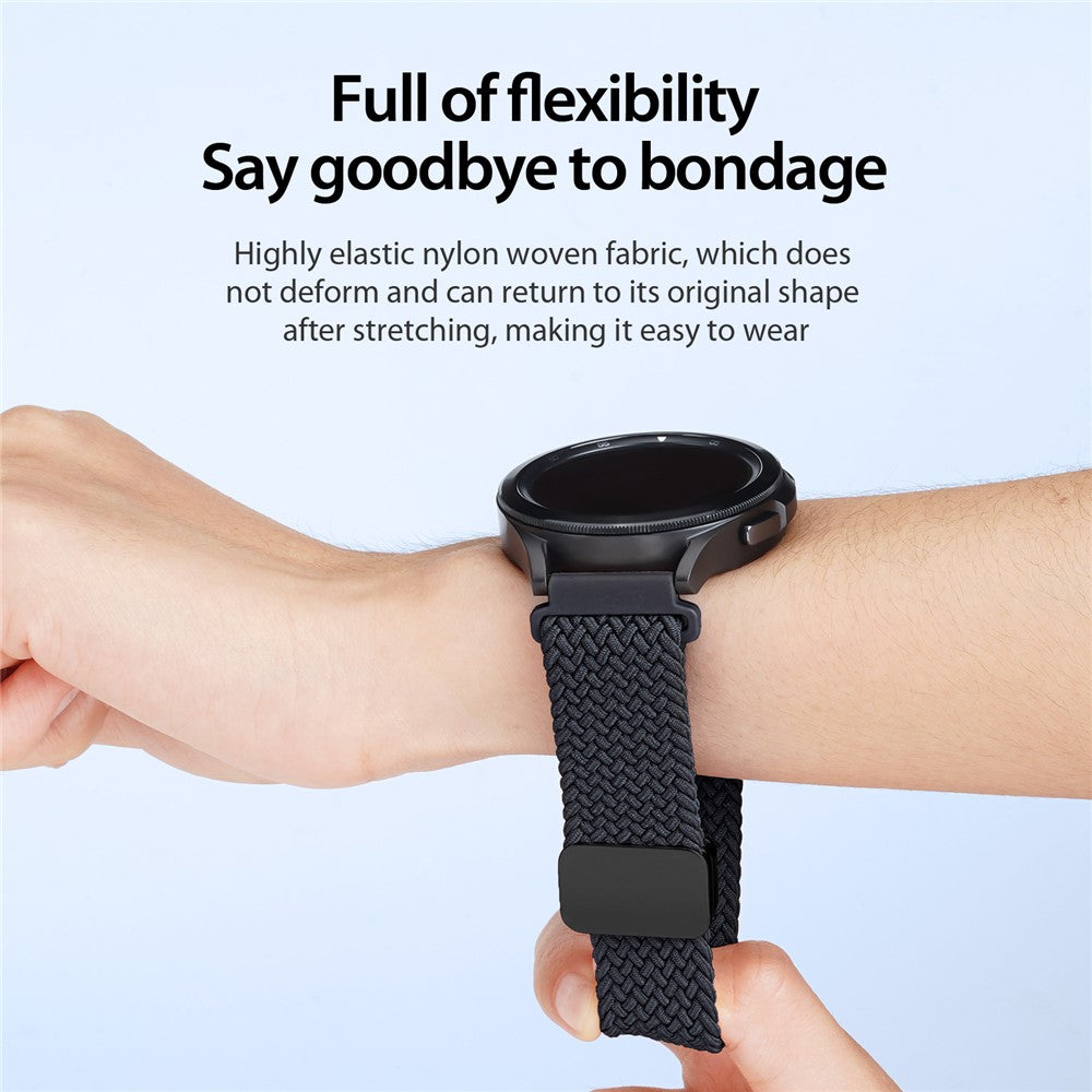 DUX DUCIS Mixture Pro Series Nylon Woven Strap for Samsung Galaxy Watch3 45mm / Huawei Watch Ultimate Magnetic Buckle 22mm Watchband