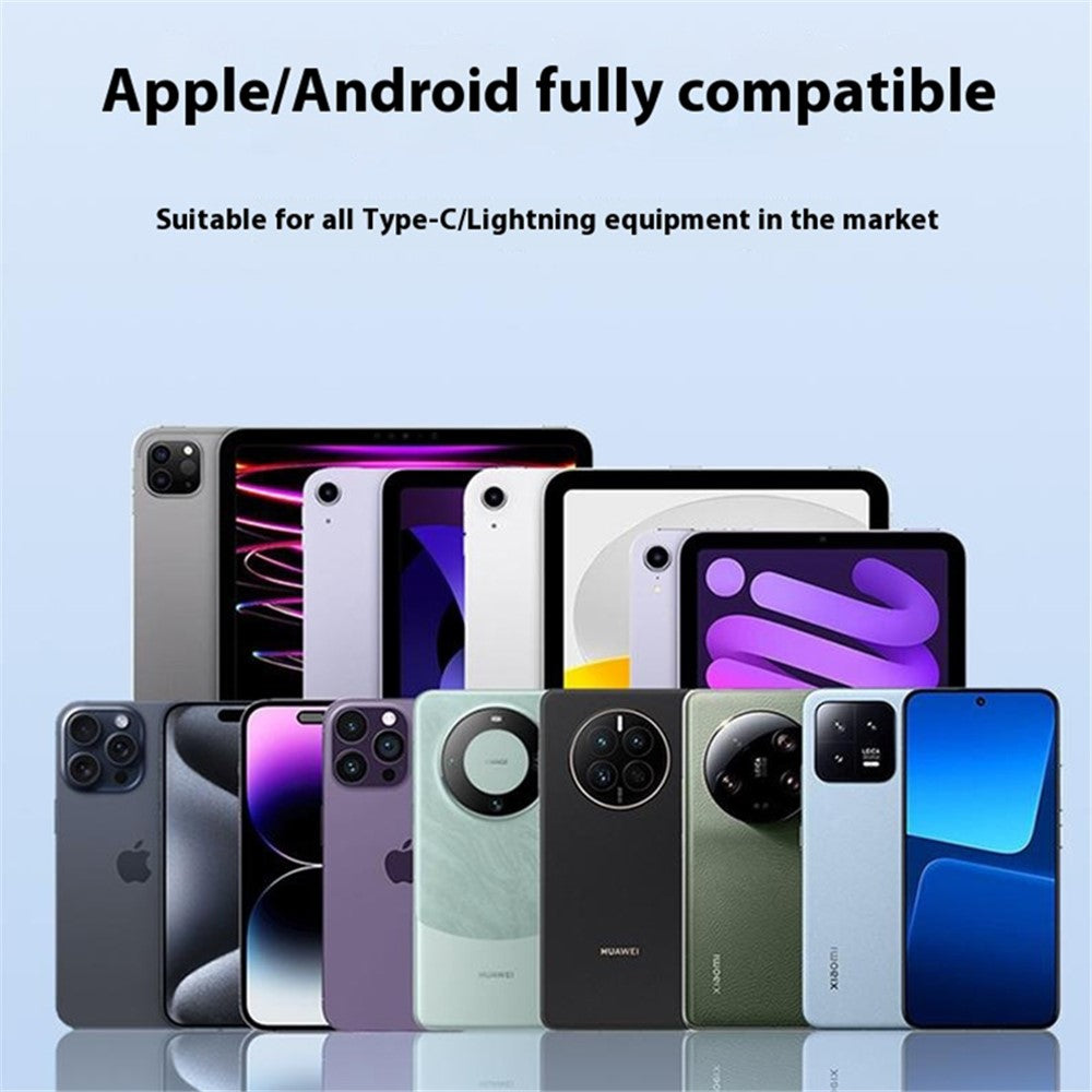 Type-C / 8-Pin Male to 3.5mm Female 2-in-1  Audio Cable Digital Chip Headphone Connection Adapter Cable