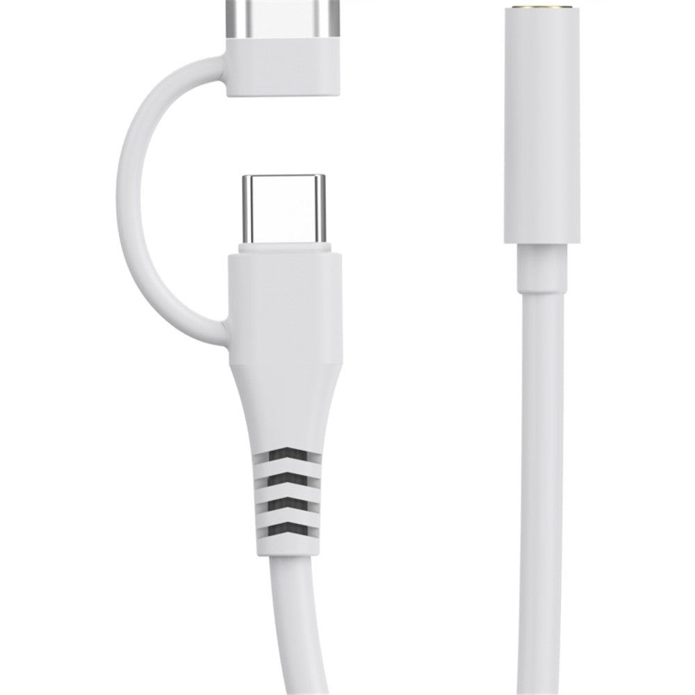 Type-C / 8-Pin Male to 3.5mm Female 2-in-1  Audio Cable Digital Chip Headphone Connection Adapter Cable