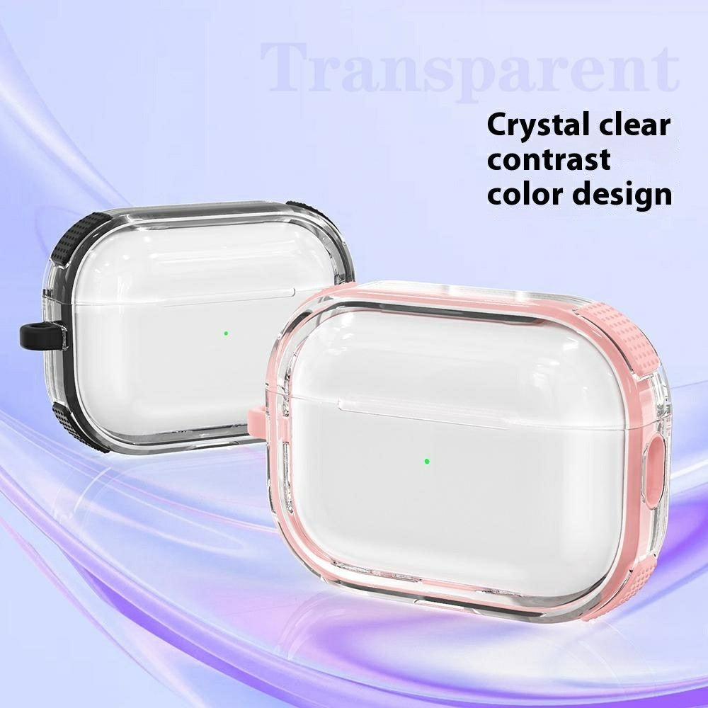 AirPods 4 Case with Carabiner Contrasting Color TPU Earphone Protective Cover