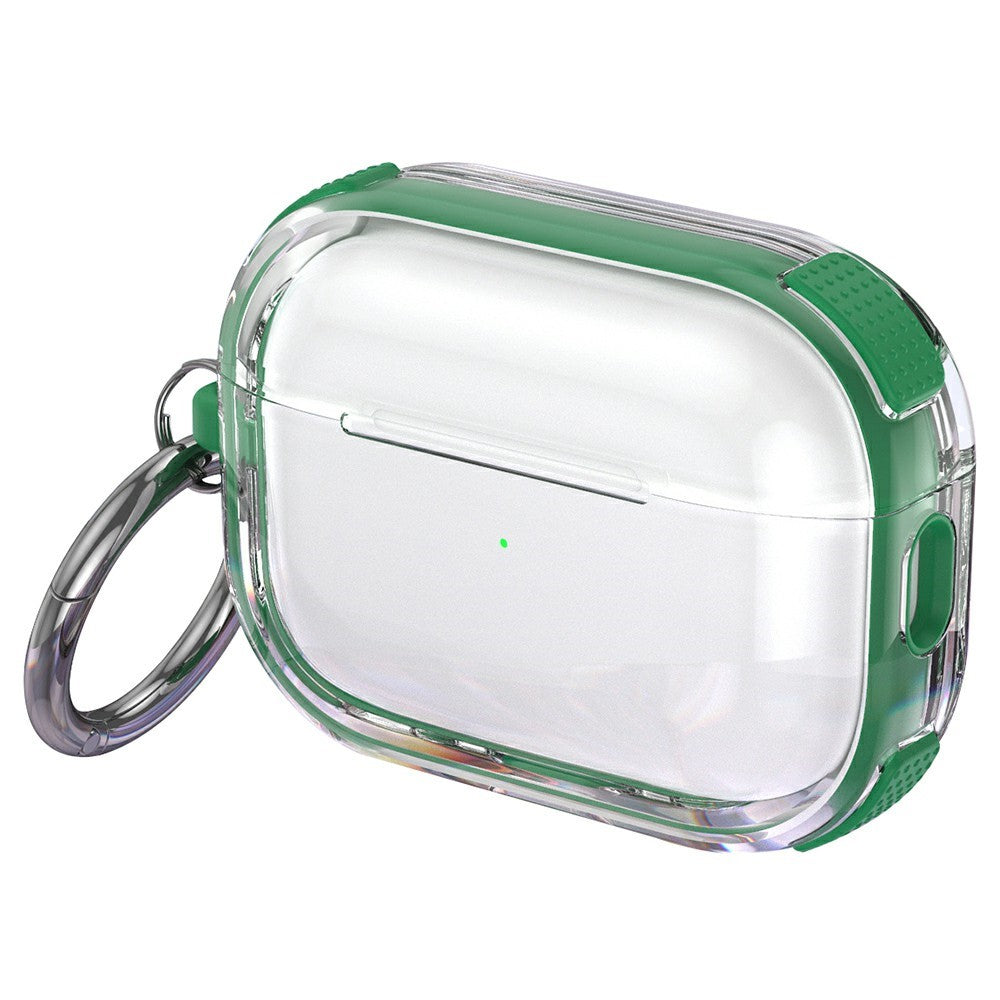 AirPods 4 Case with Carabiner Contrasting Color TPU Earphone Protective Cover