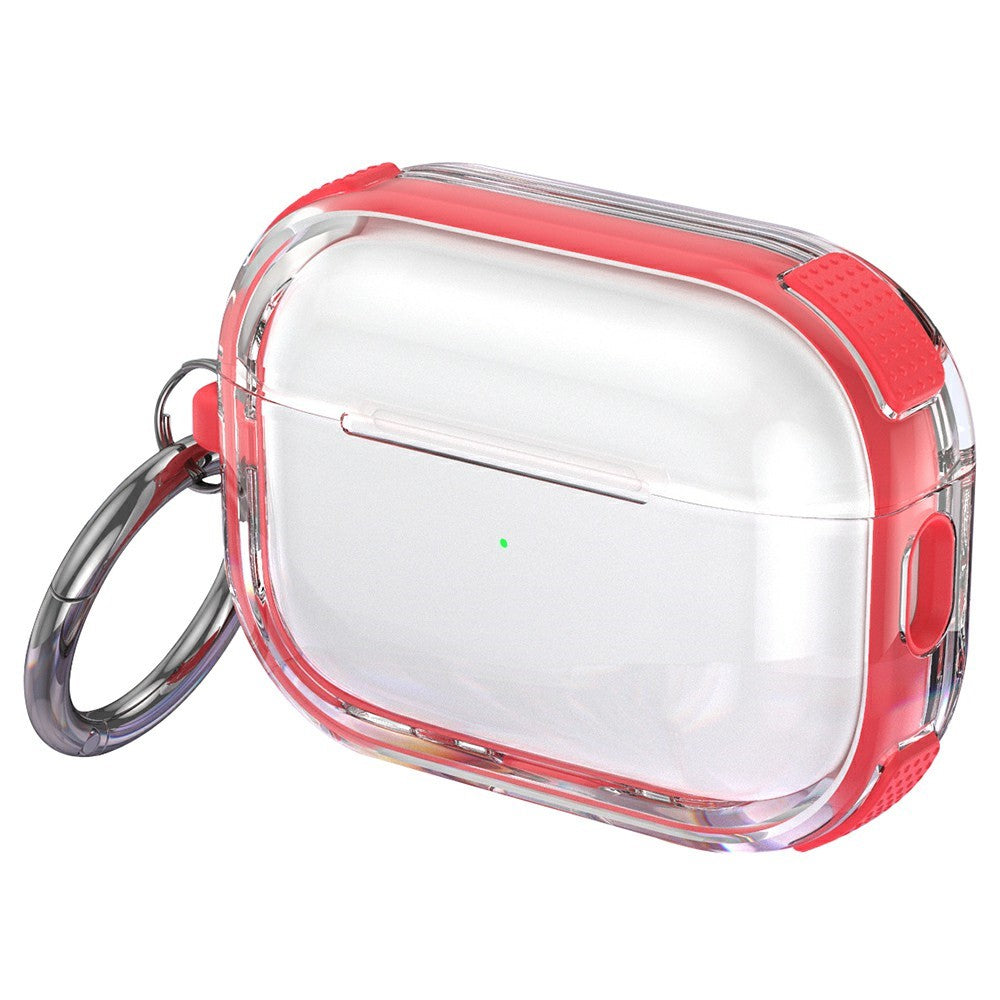 AirPods 4 Case with Carabiner Contrasting Color TPU Earphone Protective Cover