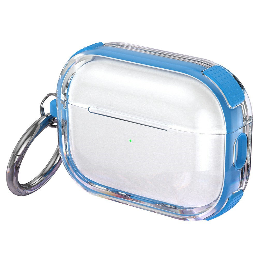 AirPods 4 Case with Carabiner Contrasting Color TPU Earphone Protective Cover