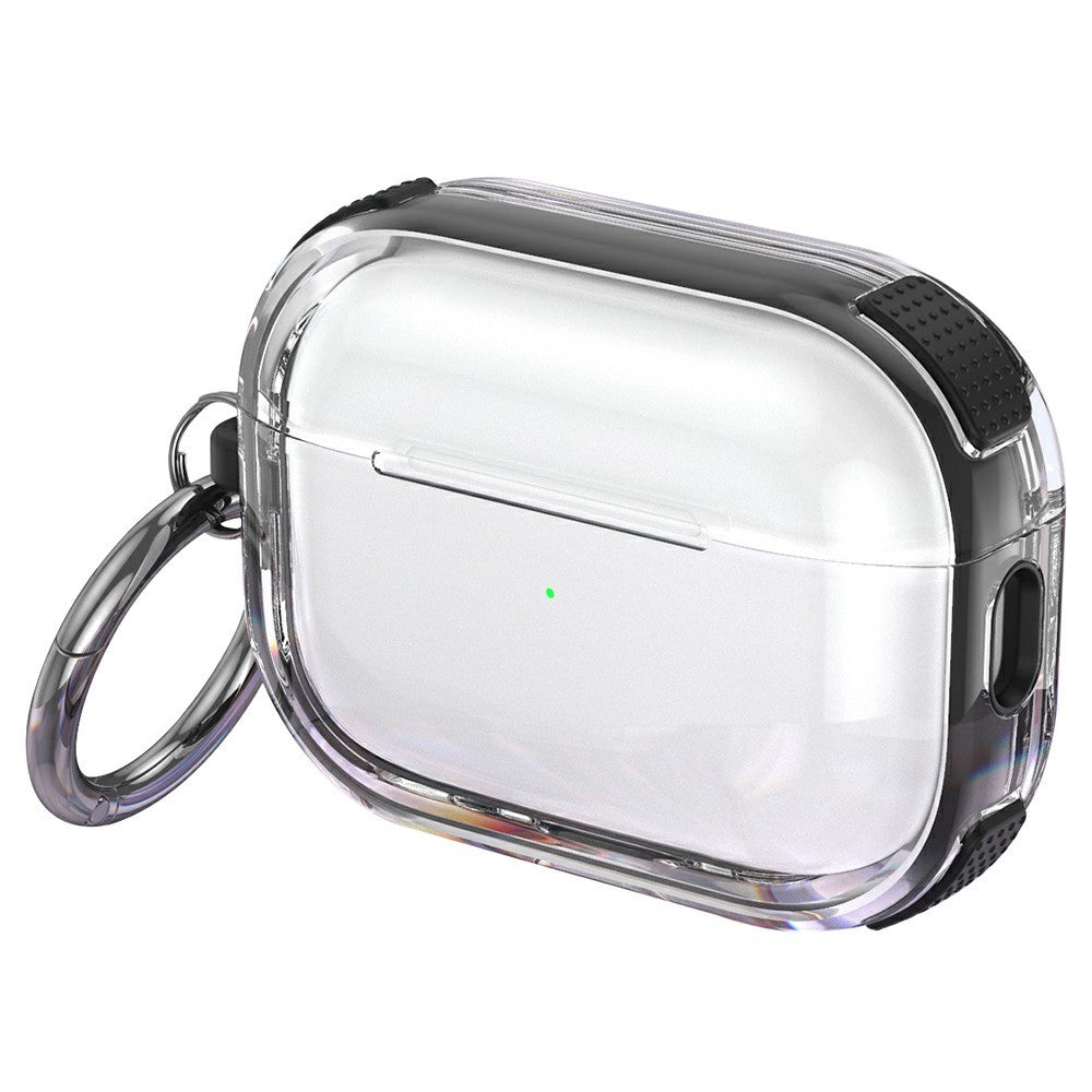 AirPods 4 Case with Carabiner Contrasting Color TPU Earphone Protective Cover