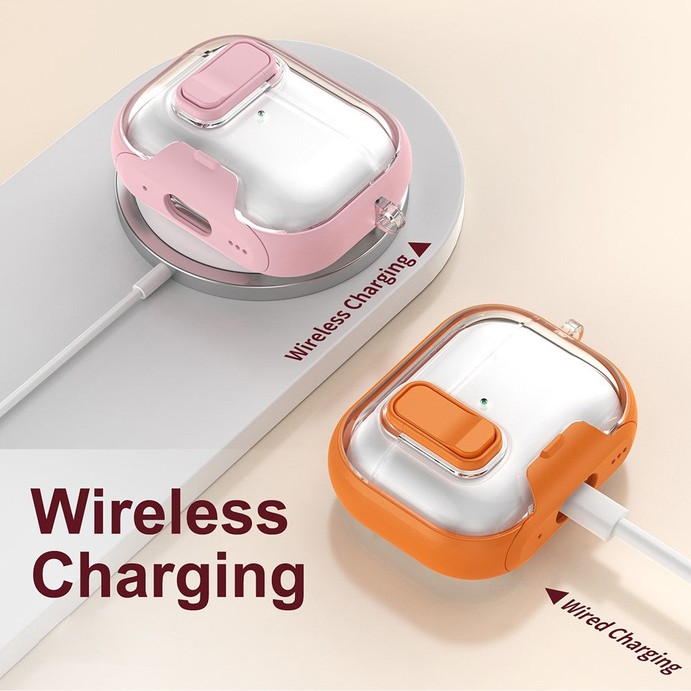 Apple AirPods Pro Case TPU PC Earbuds Protective Cover with Switch  /  Stand  /  Carrying Hook