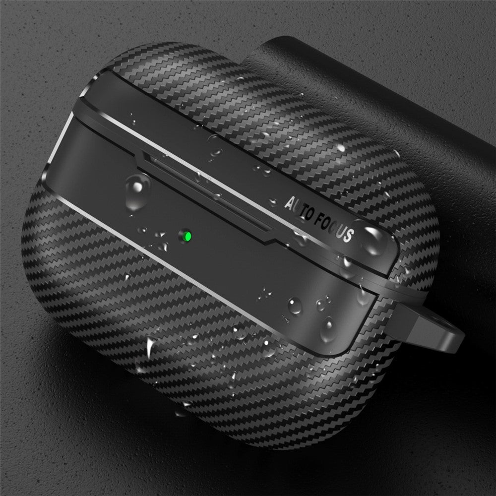 Apple AirPods Pro Stylish Carbon Fiber TPU Anti-scratch Cover Bluetooth-compatible Earphone Full Body Protection Sleeve