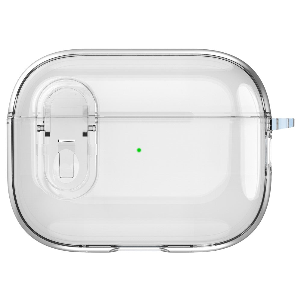 For AirPods Pro 2 Clear Earphone Case PC + TPU Bluetooth-compatible Earbud Cover with Hanging Buckle