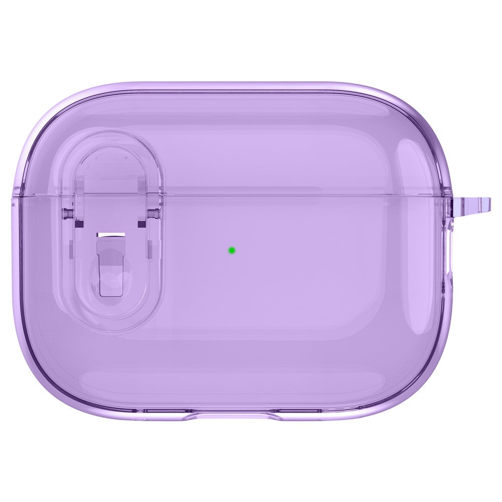 For AirPods Pro 2 Clear Earphone Case PC + TPU Bluetooth-compatible Earbud Cover with Hanging Buckle