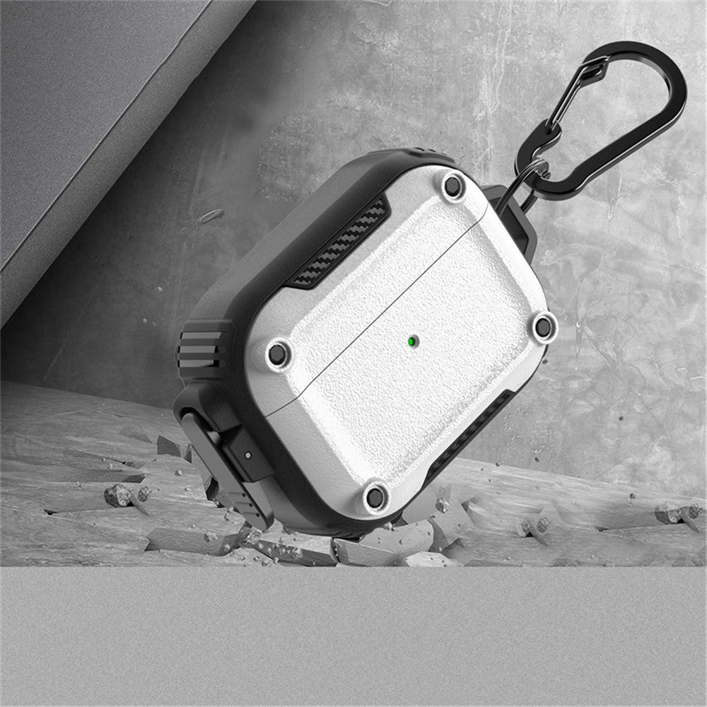 Earphone Case for AirPods Pro 2 PC+TPU Bluetooth-compatible Earbud Cover with Hanging Buckle